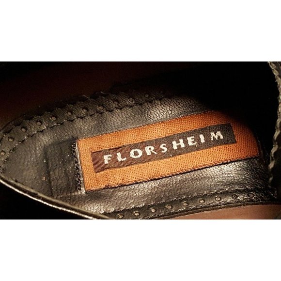 Florsheim Lexington Men's 20381 Black Leather Wingtip Oxfords 9.5 D - Picture 9 of 12